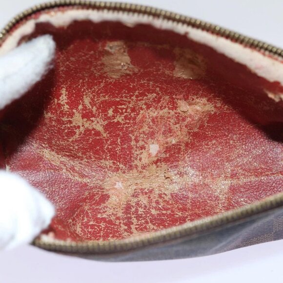 LOUIS VUITTON Damier Ebene Pochette Cosmetic PM Pouch N47516 LV Auth 69835 - Picture 11 of 15